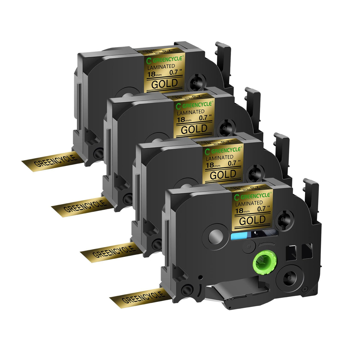 GREENCYCLE Compatible for Brother P-Touch Label Tape TZe-841 18mm 0.7" Laminated Gold TZe841 TZ-841