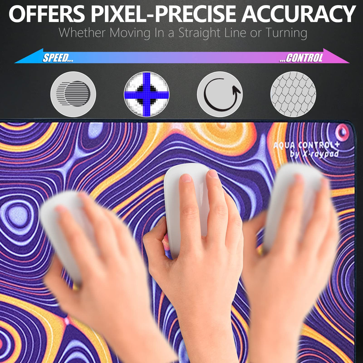 X-Raypad Aqua Control Plus ROB Gaming Mouse Pad, Ultra-High Precision Mouse Pad with Perfect Speed