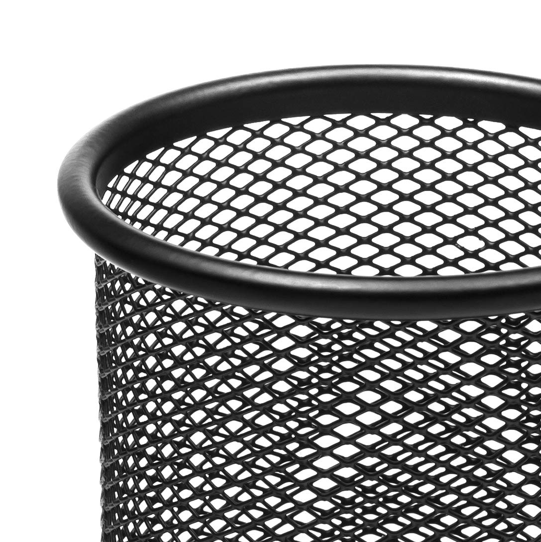 OSCO TS-120367 Mesh Pen Pot, Single, 94mm x 82mm, Black