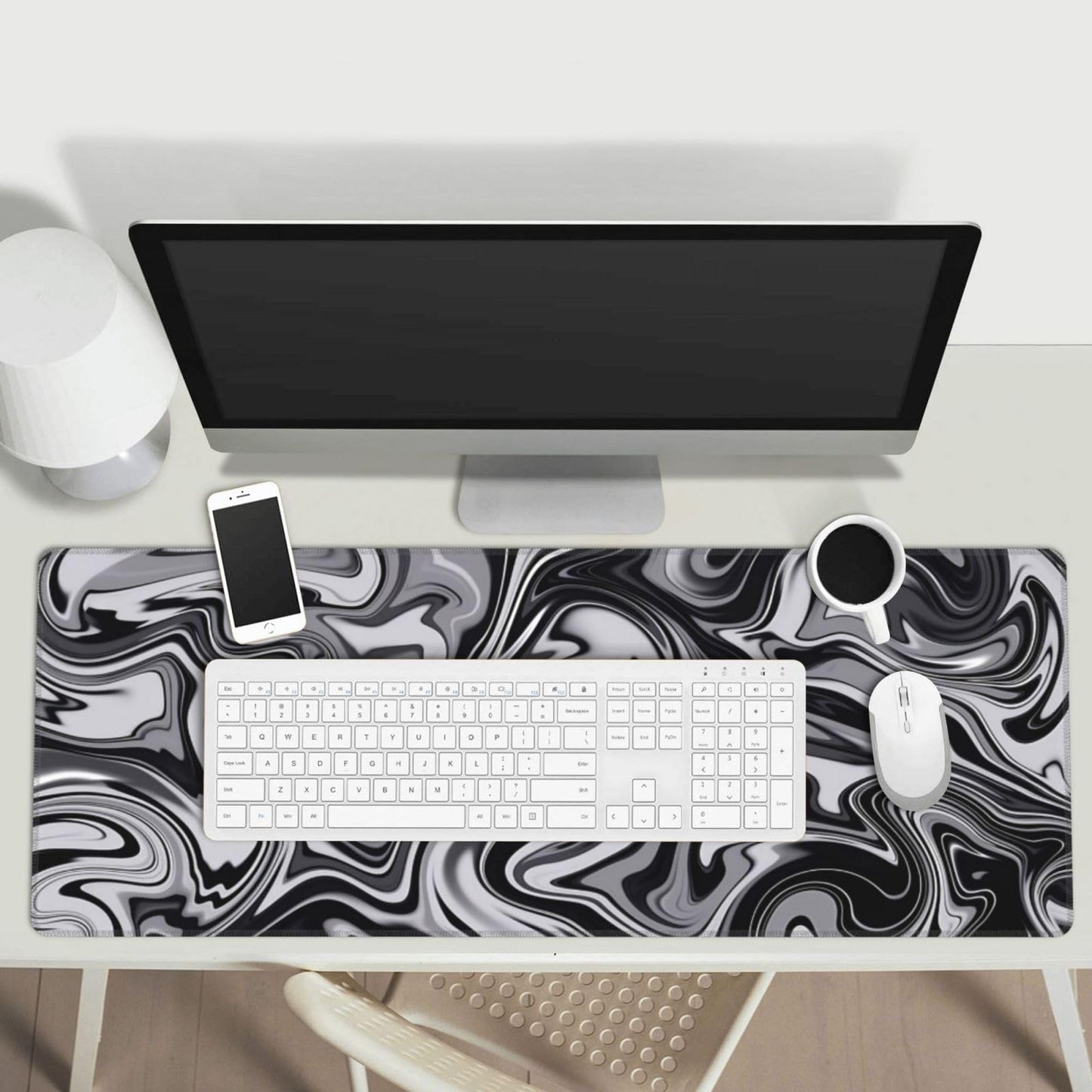 Sigouyinei Extra Large Desk Pad 31.5x12in Office Gaming Non-Slip Mouse Pad