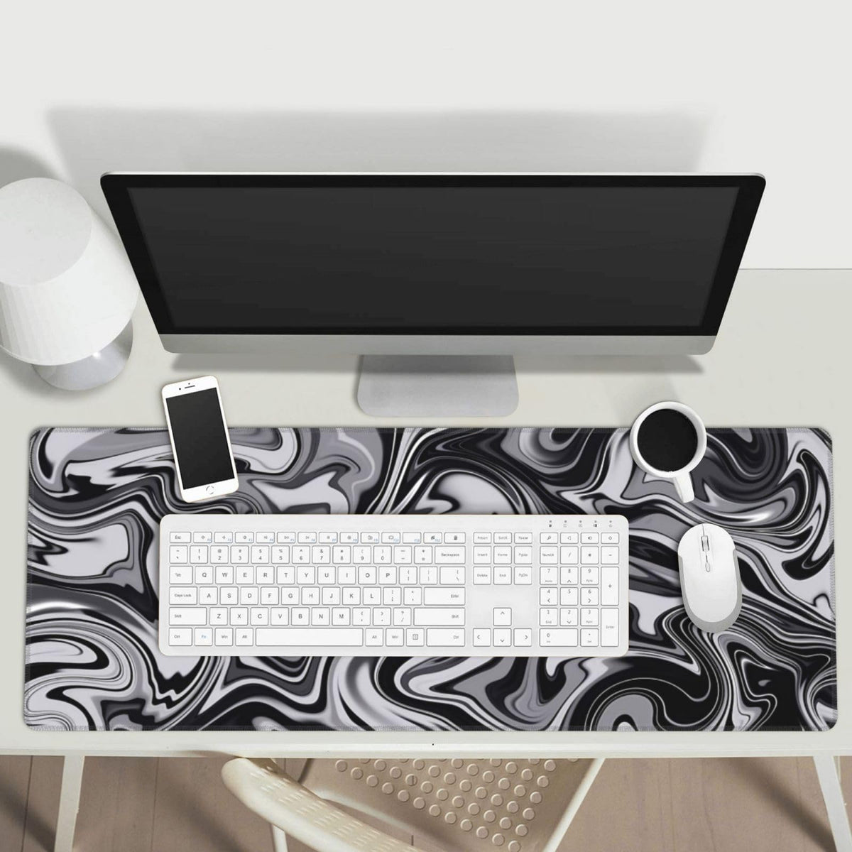 Sigouyinei Extra Large Desk Pad 31.5x12in Office Gaming Non-Slip Mouse Pad
