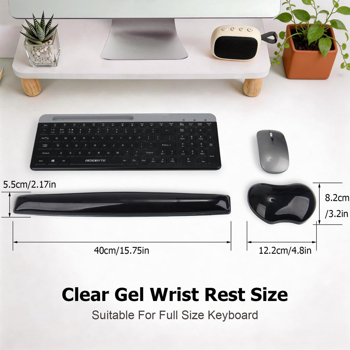 Gel Keyboard Wrist Rest Set Plus - ABRONDA Keyboard & Mouse Wrist Support Pad Office, Computer