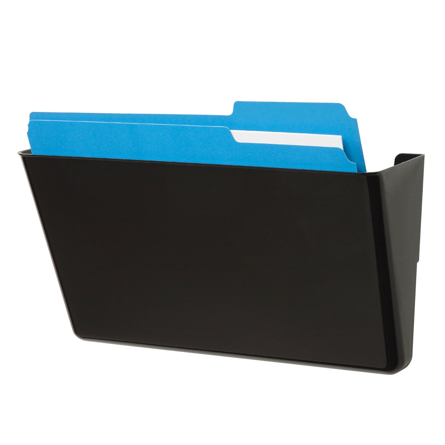 Deflecto Docupocket Stackable Wall Pocket, 13” x 4” x 7", Black