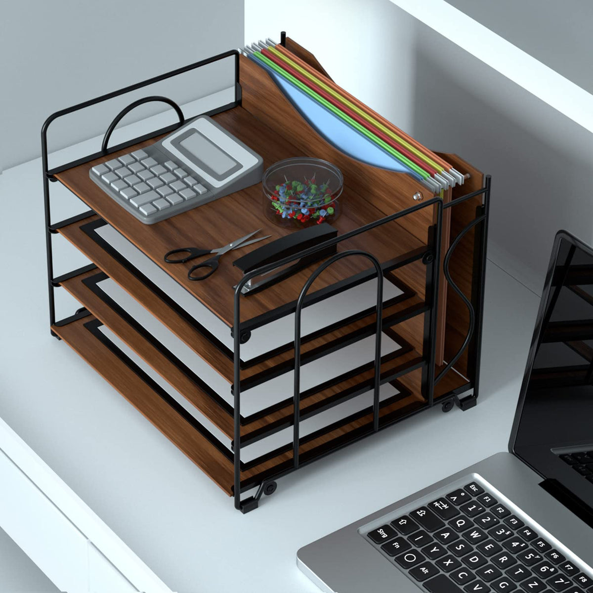 LUCYCAZ File Organizer for Desk,Desktop File Paper Organizer
