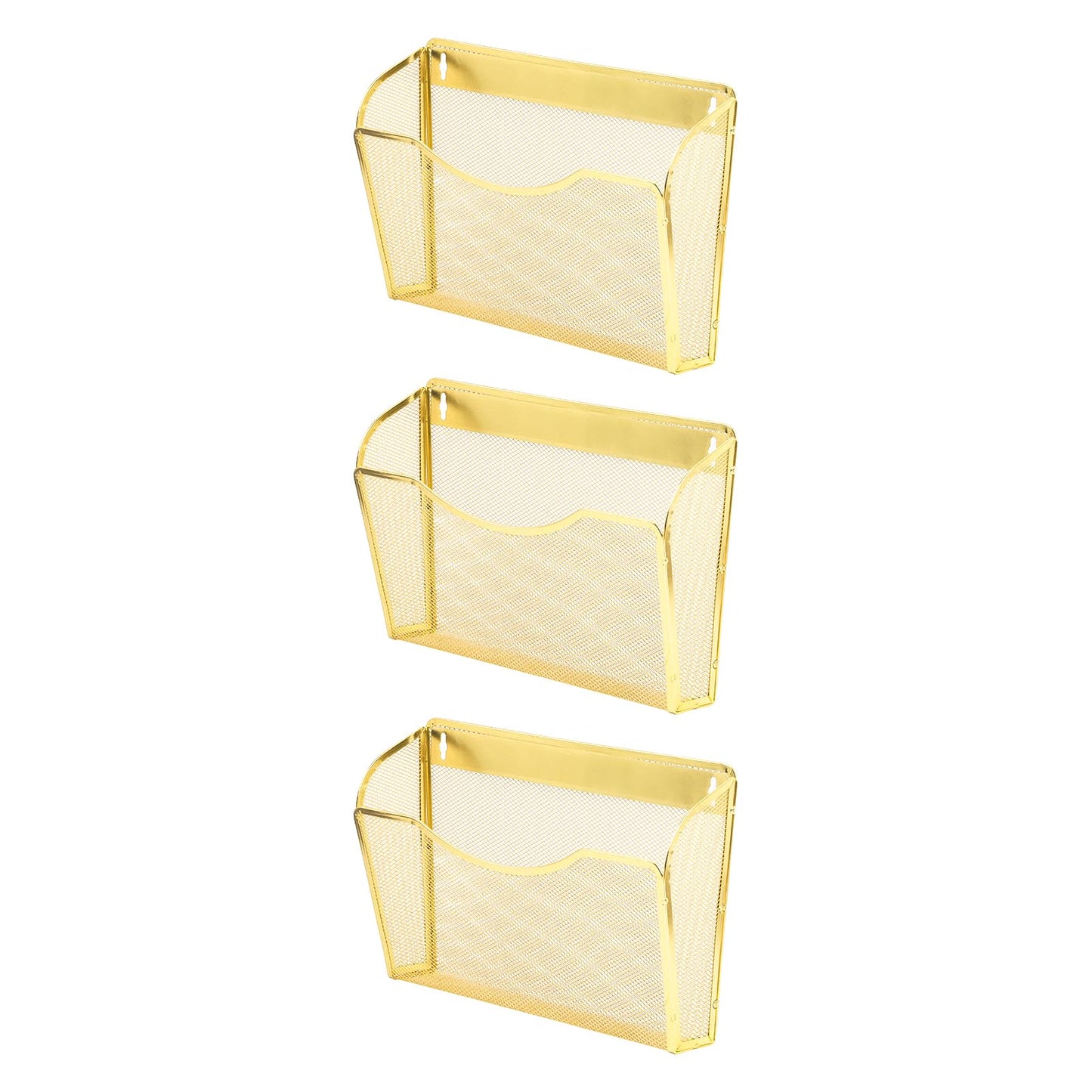EASEPRES 3 Single Pocket Mesh Hanging File Organizer, Vertical Wall Mounted Magazine File Holder
