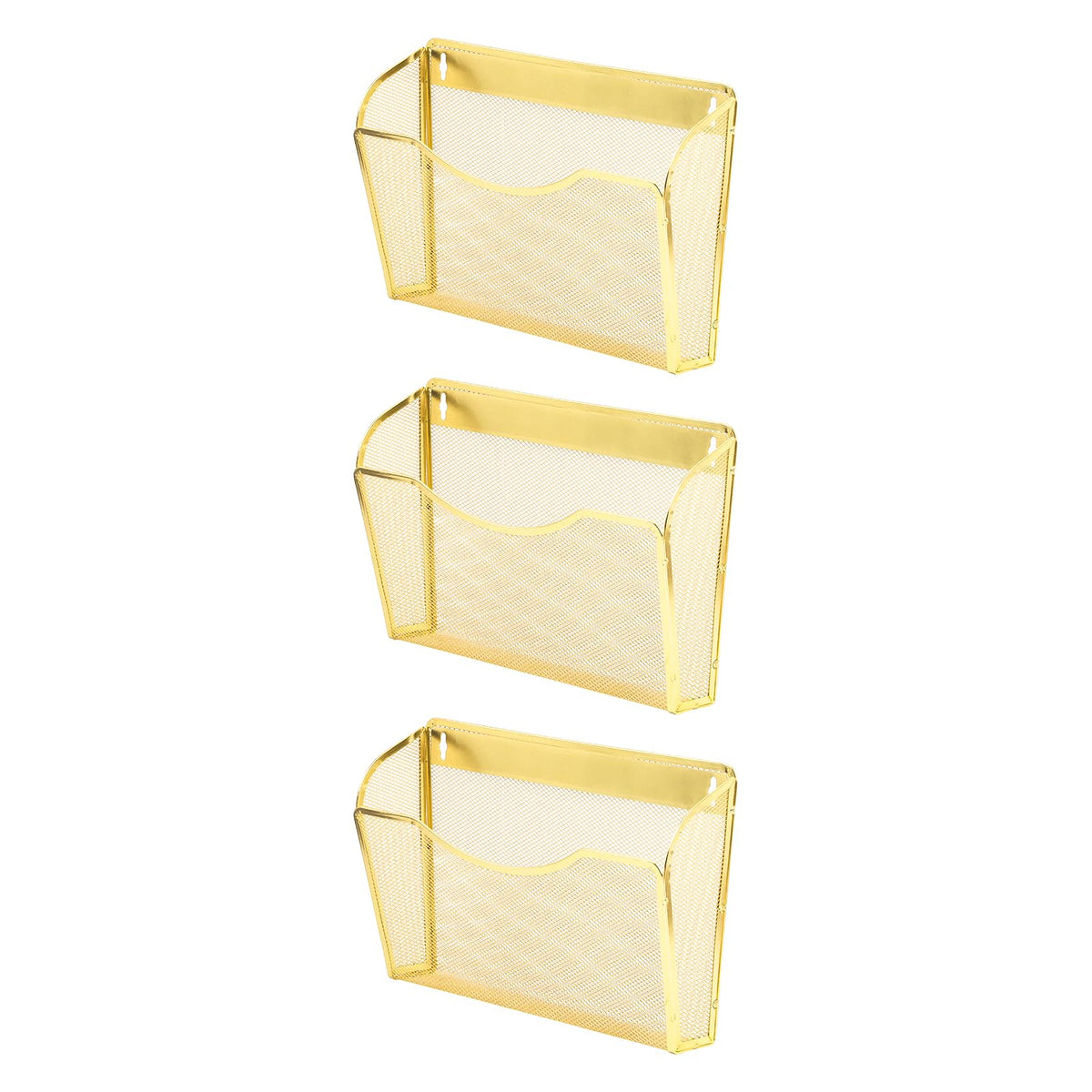 EASEPRES 3 Single Pocket Mesh Hanging File Organizer, Vertical Wall Mounted Magazine File Holder