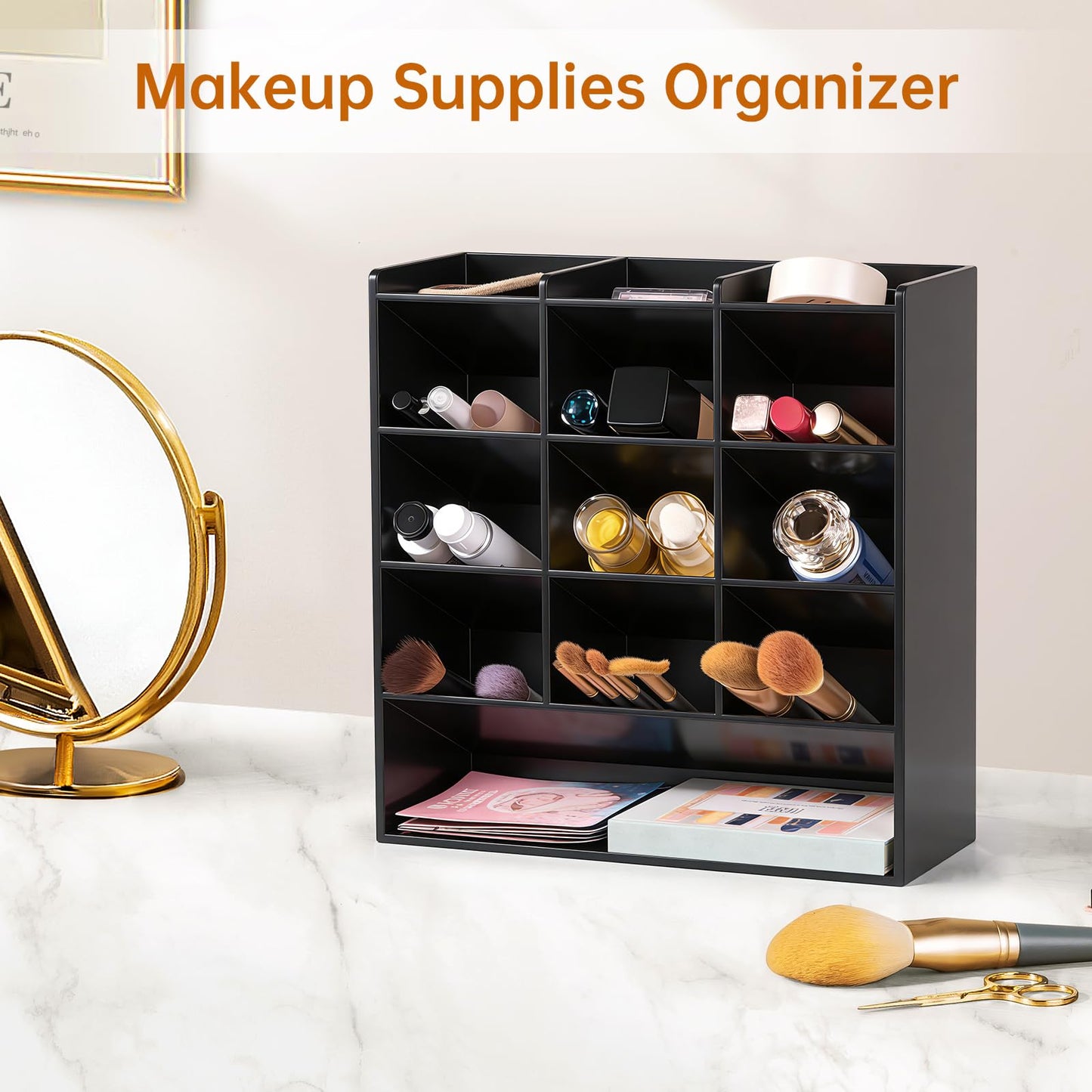 BEYGORM Acrylic Vertical Marker Organizer for 150 Markers, Desk Orgaizer