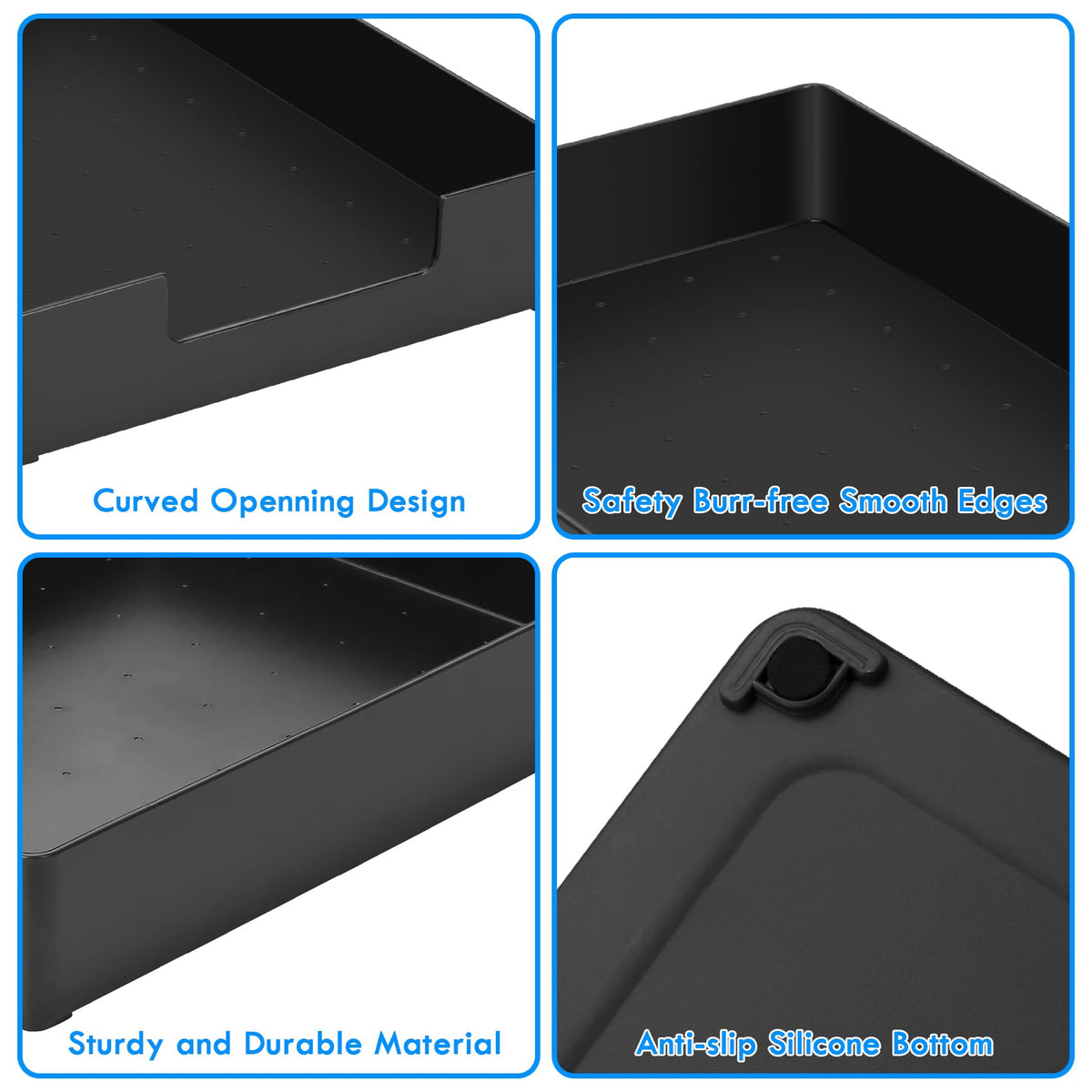 EsOfficce Letter-Size Tray, A4 Paper Tray, Desk Organizer Tray, 2PCS