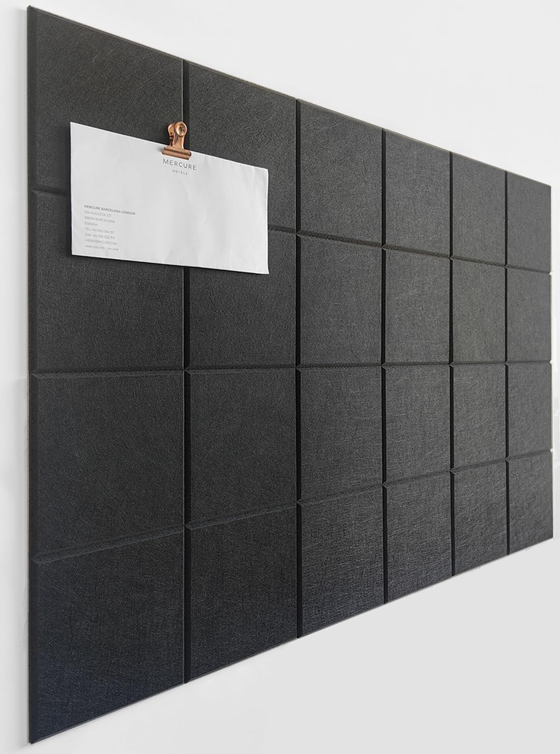 DECORITA Cork Board 24 x36 Alternative - 6 Pack Felt Wall Tiles with Safe Removable Adhesive Tabs