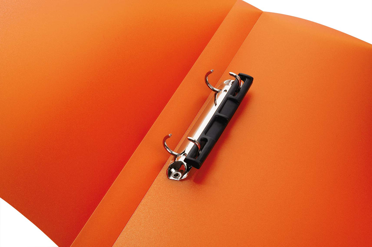 HERMA Ring Binder Translucent in Orange, A4, 25 mm Spine, Slim 2-Ring Binder Made of Plastic