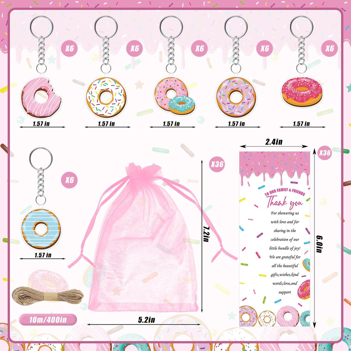 EYNDYN 145 Pieces Donut Baby Shower Favors for Guest Sprinkled with Love Ballpoint Pens and