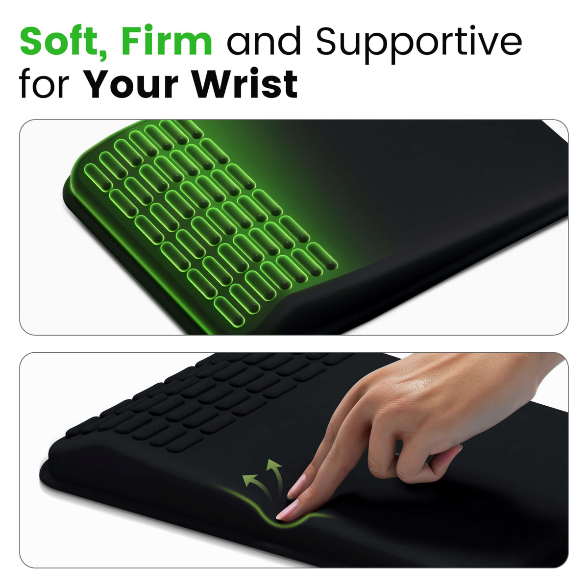 MEKASS Mouse Pad with Wrist Rest, Ergonomic Slope Mousepad for Carpal Tunnel Pain Relief, Memory