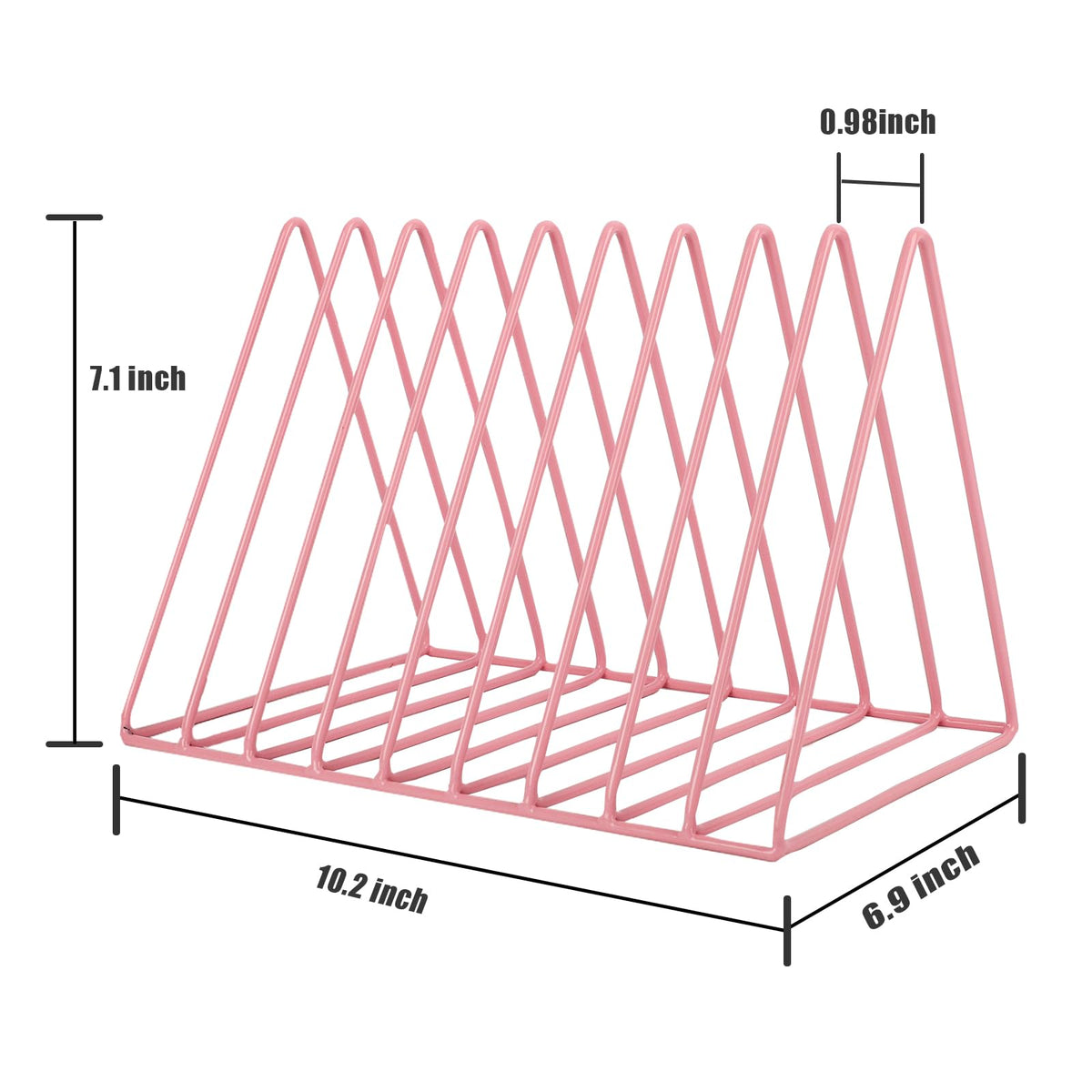 EASEPRES Vinyl Record Holder Storage, 9 Slot Metal Magazine Book Album Display Rack, Stylish