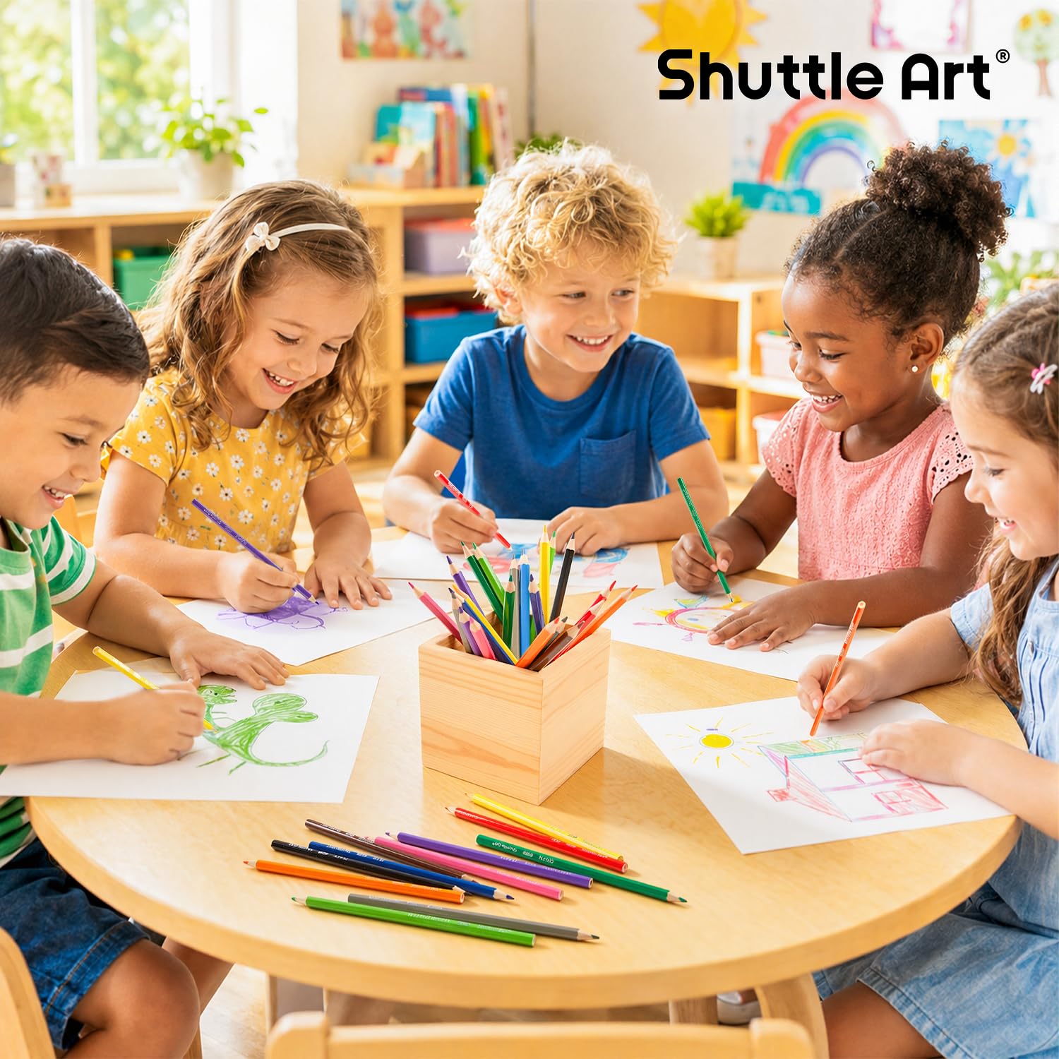 Shuttle Art 576 PCS Colored Pencils Bulk, 12 Colors, Pre-sharpened for Kids