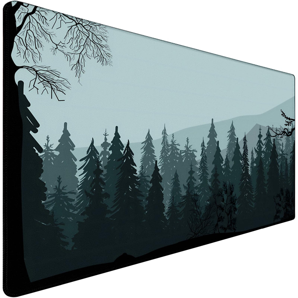 Mouse Pad Forest Background Pattern, Large Mouse Pad for Gamer, 31.5"X15.7" Gaming Mousepad with