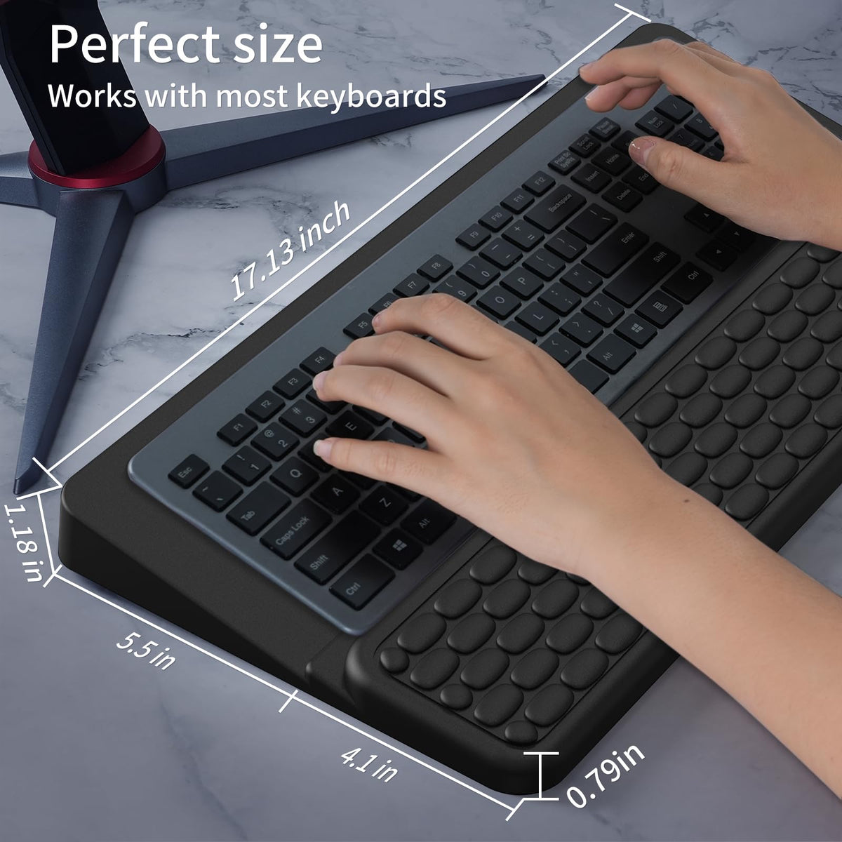 Wrist Rest for Computer Keyboard, Keyboard Wrist Rest, Ergonomic Keyboards Holder for Easy Typing