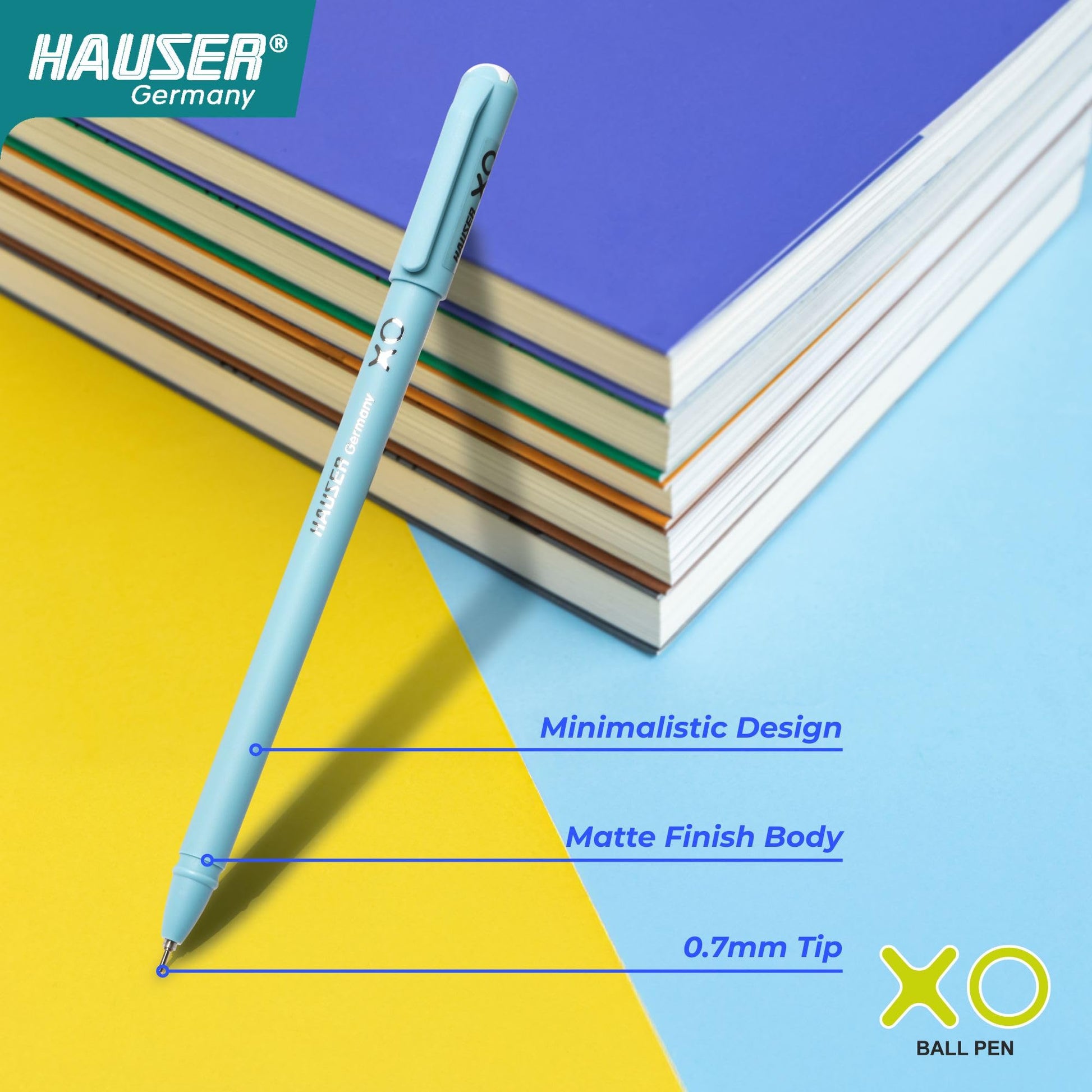 Hauser XO Ball Pen (Pack of 50), assorted