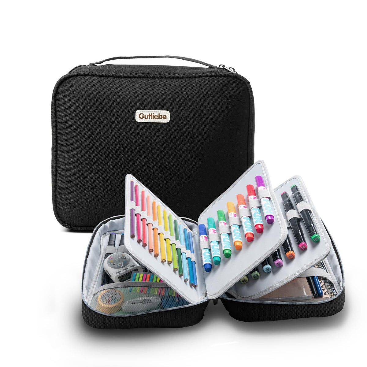 Gutliebe Large Pencil Case Organizer, XXL Marker Case Extra Big Capacity Multi-Functional