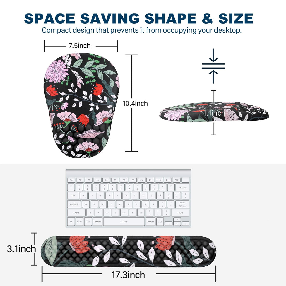 Hasinart Ergonomic Mouse Pad and Keyboard Wrist Rest with Massage Design, Space-Saving Mouse Pad