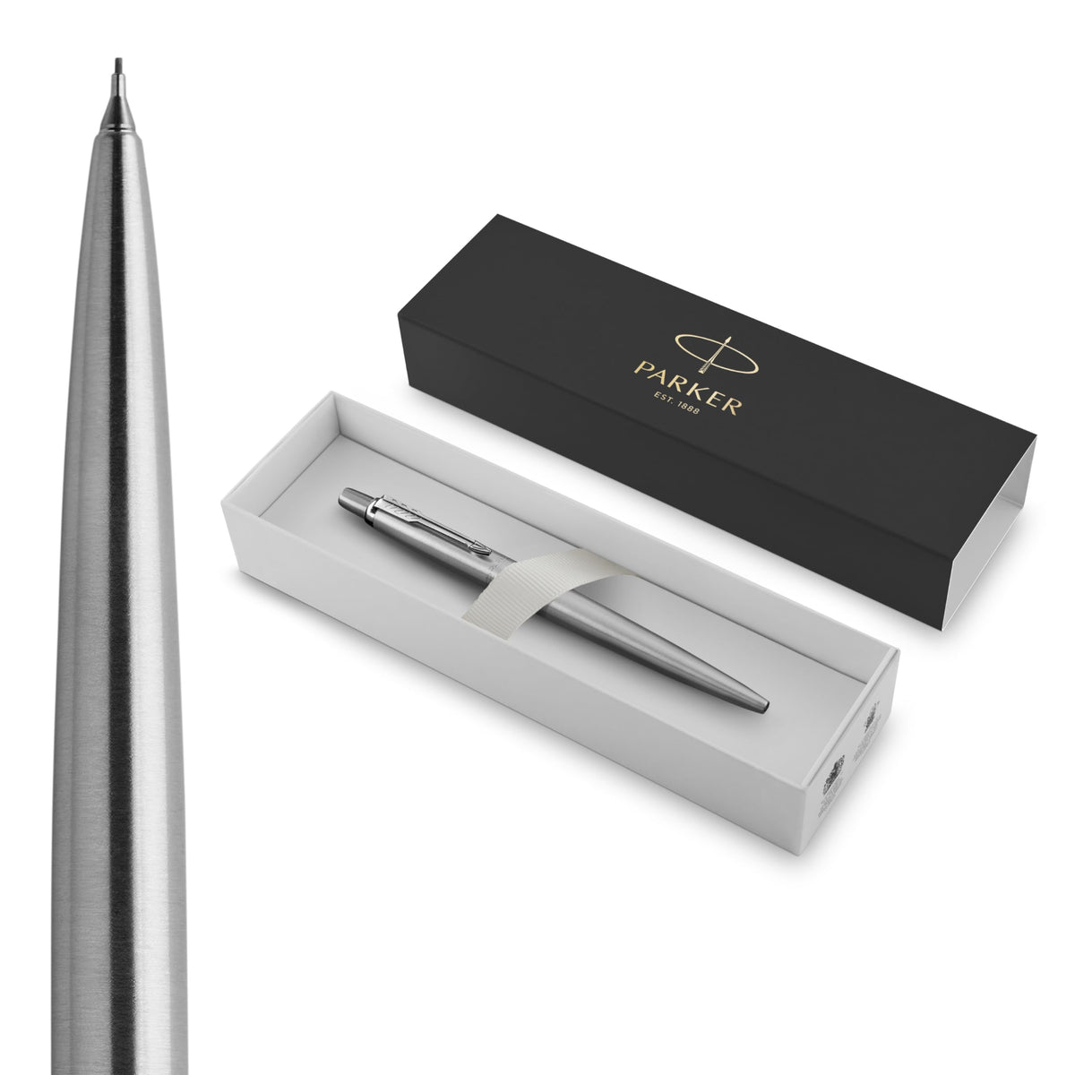 Parker Jotter Mechanical Pencil, Stainless Steel with Chrome Trim, 0.5mm, HB #2 - Smooth Writing