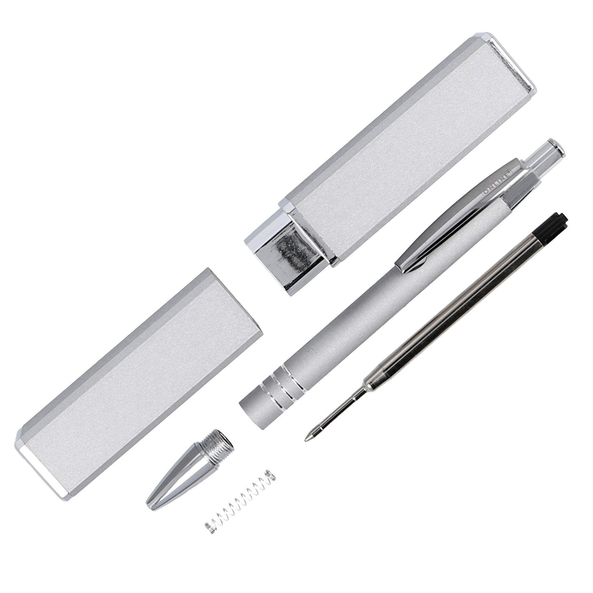 Online ballpoint pen rosegold, noble metal biro, colour black