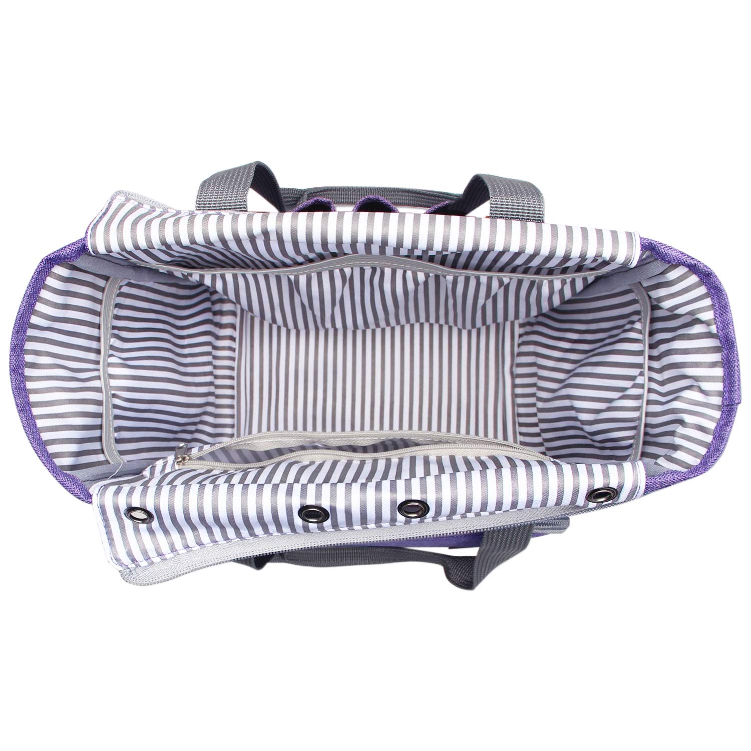LUXJA Knitting Yarn Storage Tote Bag, Purple