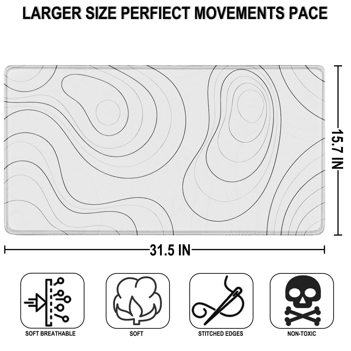 Large Mouse Pad, 31.5" x15.7" Large Mat with Superior Micro-Weave Cloth, Water Resist Keyboard