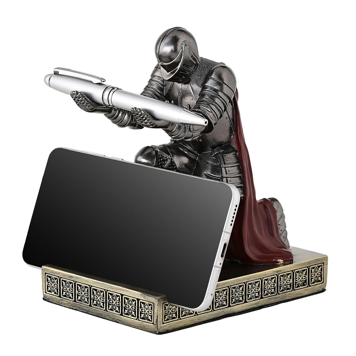 Windbreaker Soldier Knight Pen Holder Personalized Desk Accessory Iron