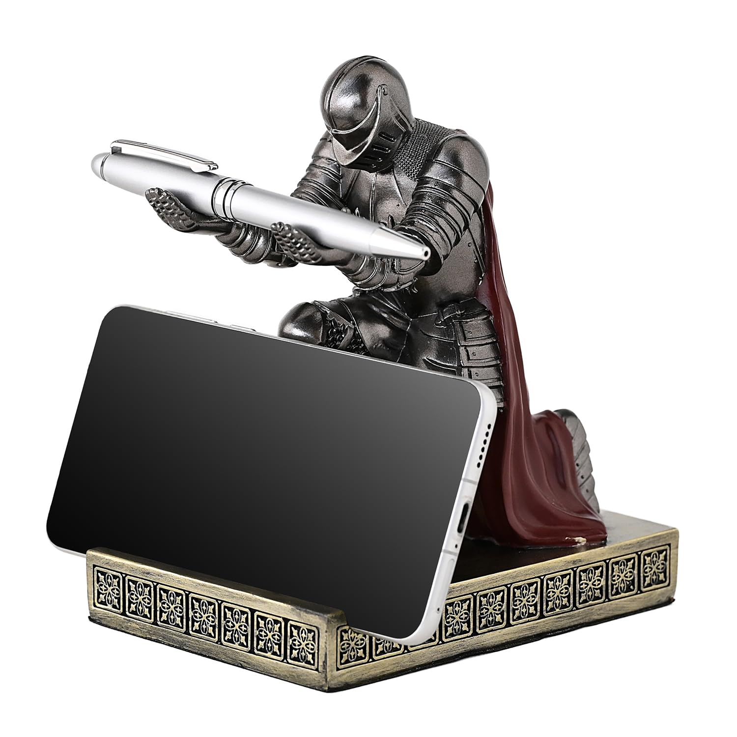 Windbreaker Soldier Knight Pen Holder Personalized Desk Accessory Iron