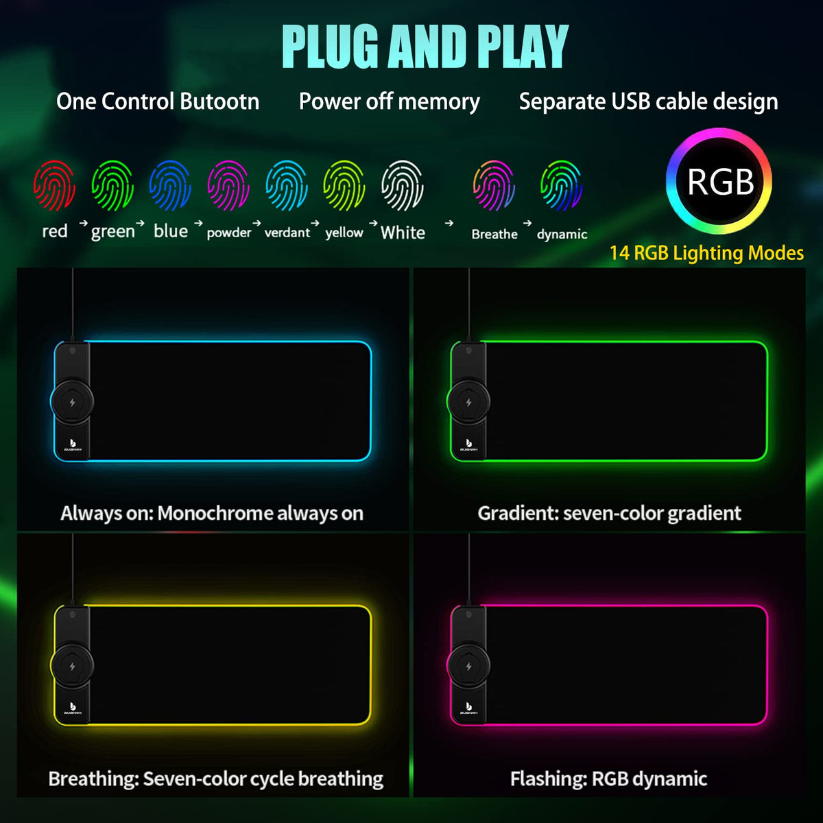 Gaming Mouse Pad,Wireless Mouse Pad Charging,15W Fast Charging