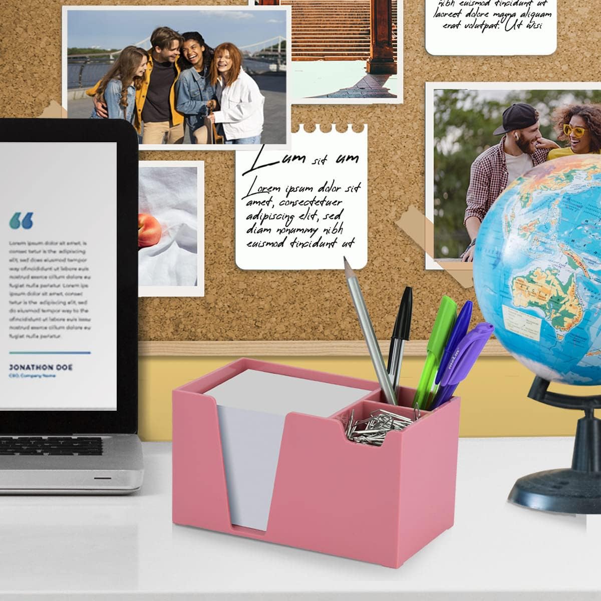 Acrimet Desktop Organizer Pencil, Pen, Paper, Clip, Caddy Holder (Plastic) (White Paper Included)