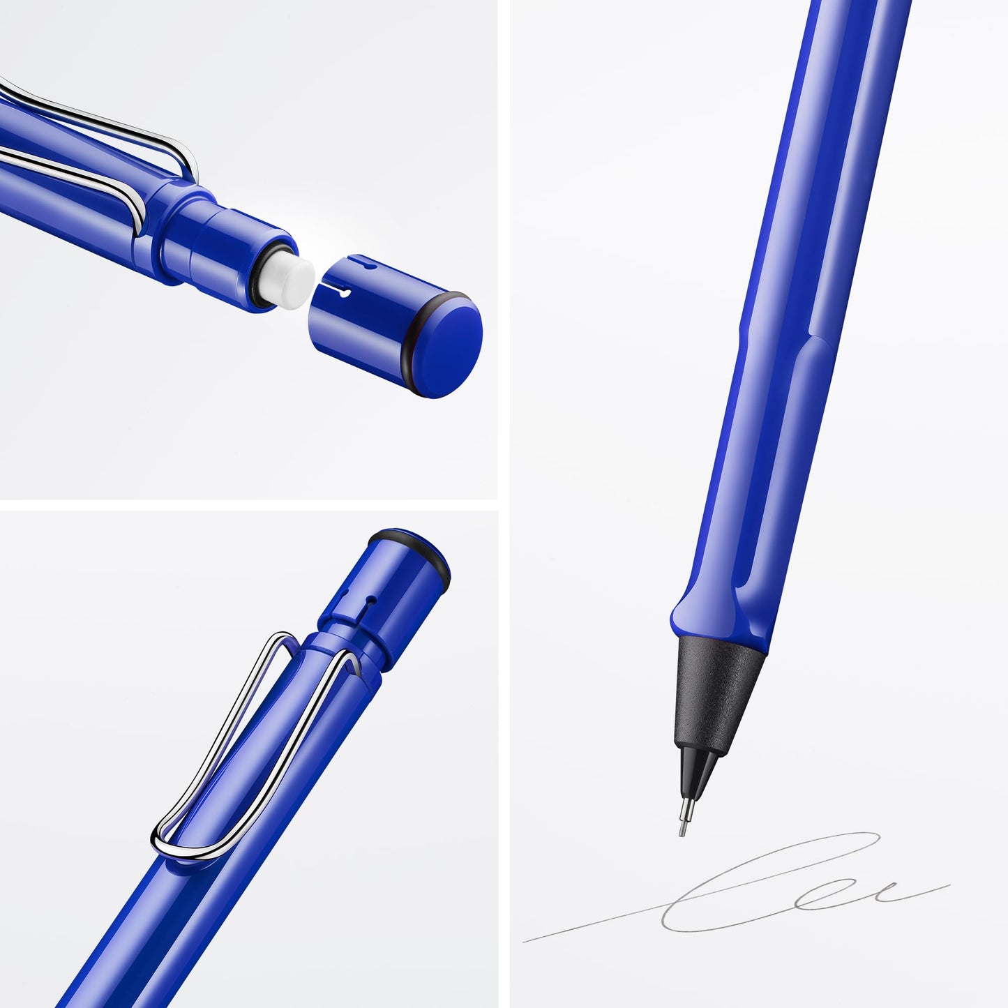 LAMY safari blue - Mechanical Pencil with ergonomic grip & body made of robust ASA plastic - ideal