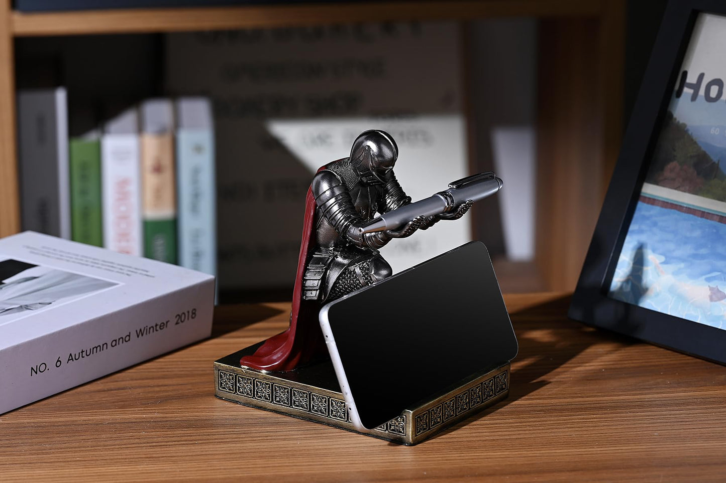 Windbreaker Soldier Knight Pen Holder Personalized Desk Accessory Iron