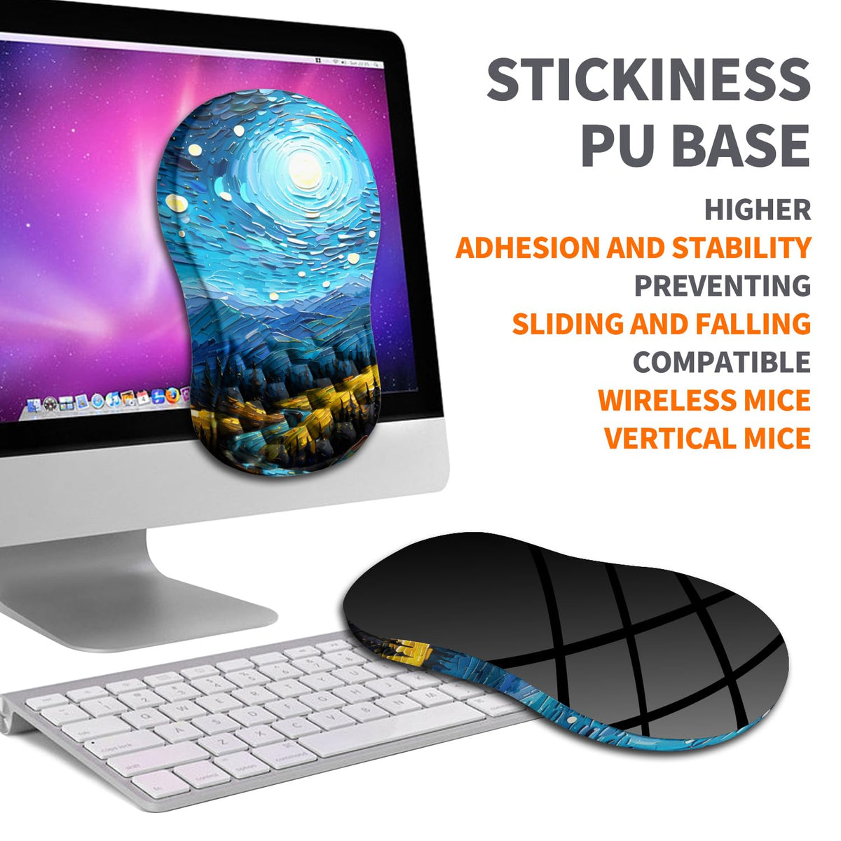 Armanza Ergonomic Joint Wrist Support Mouse Pad with Memory Foam Cushion Massage Bump, Carpal