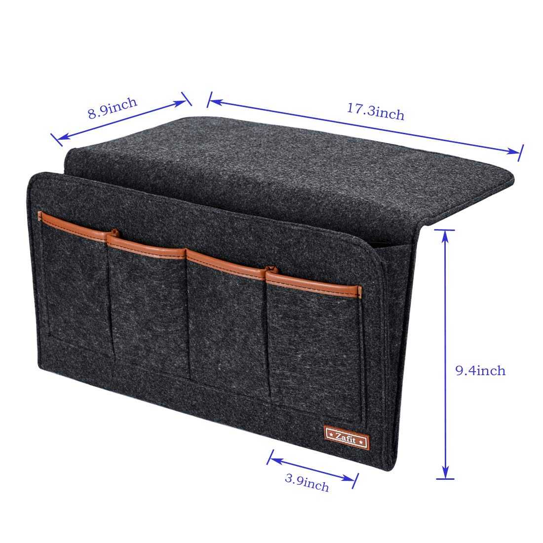 Zafit Bedside Caddy, 7 Pockets Large Size Bedside Organizer Caddy for Magazine Remotes Phone