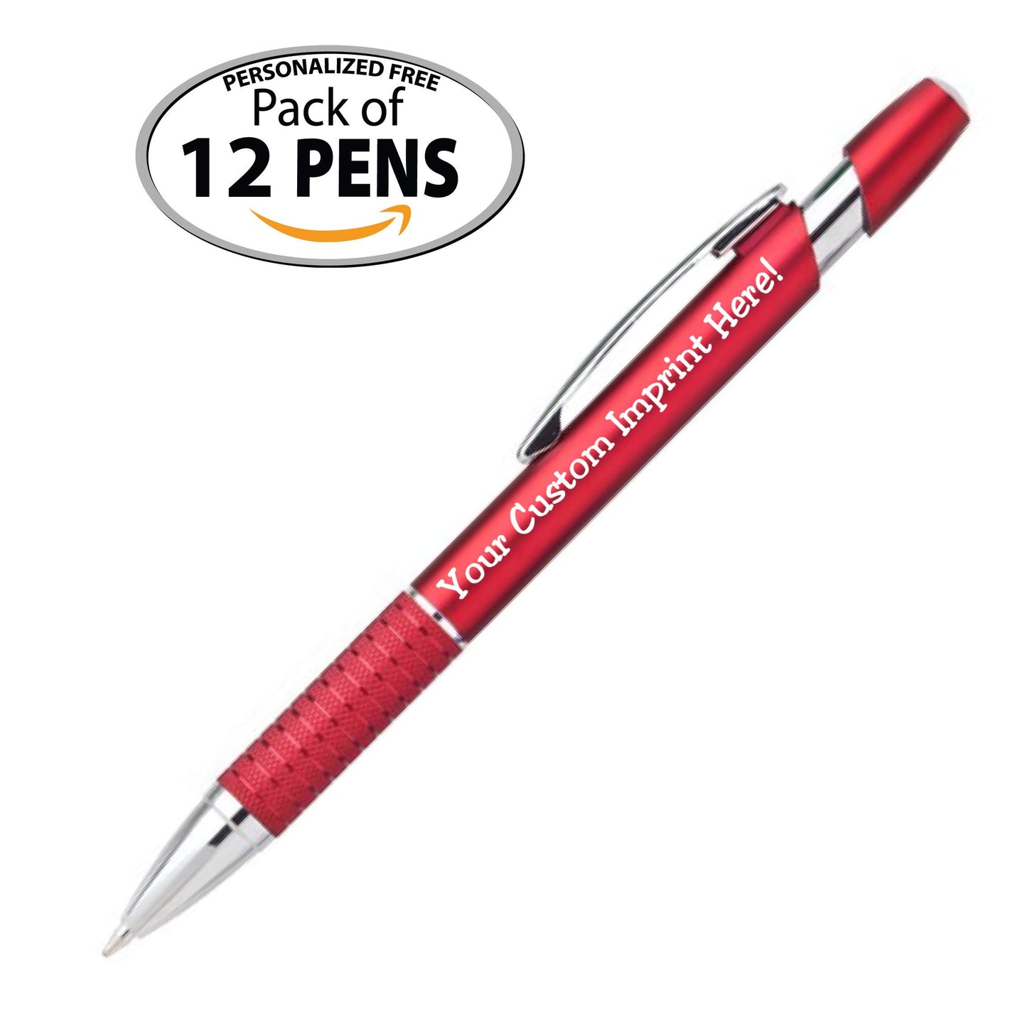 ExpressDesigns™ Personalized Ballpoint Pens Click action Custom Black writing ink - The Sleeker