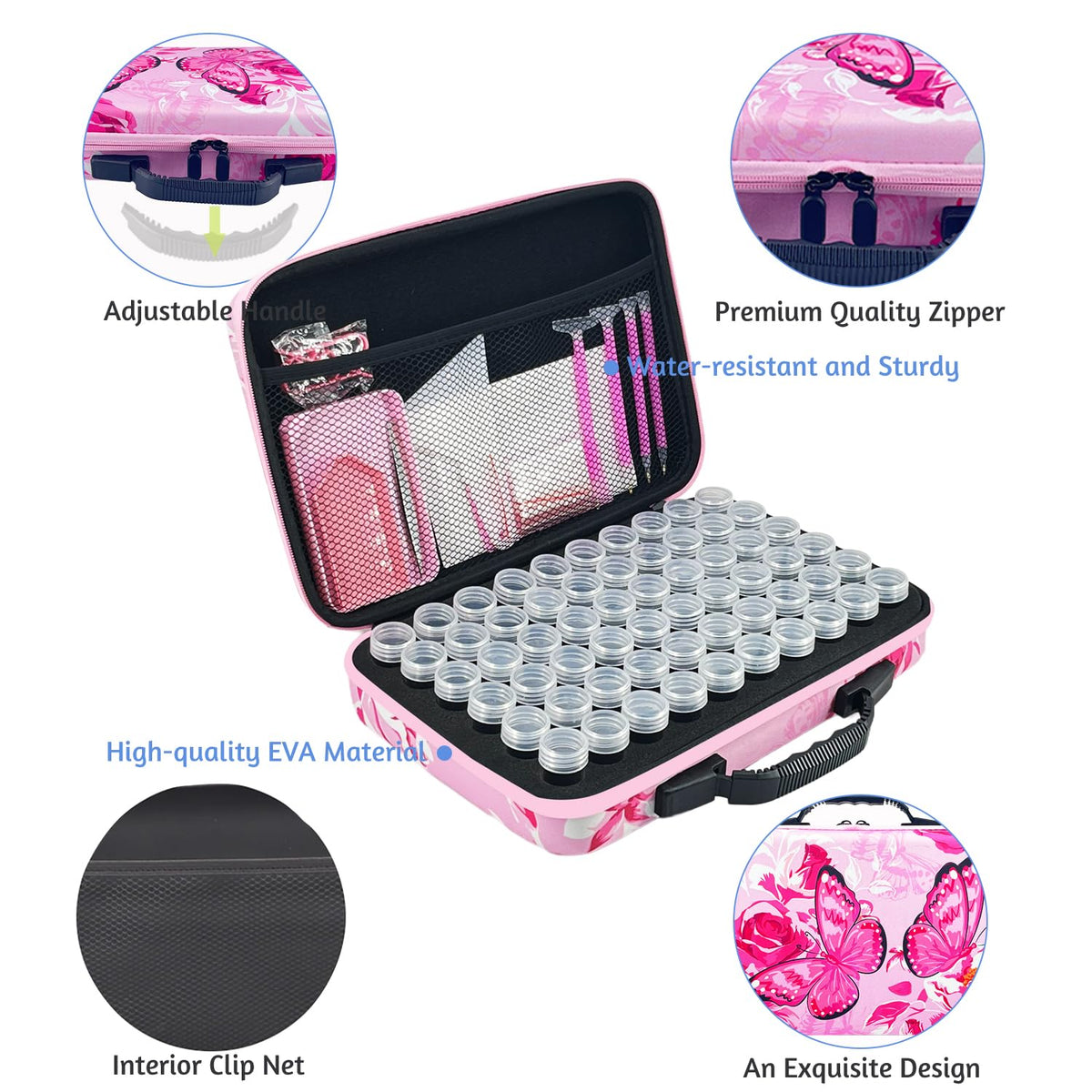 LIRUNQIU 60 Slot Diamond Painting Storage Containers