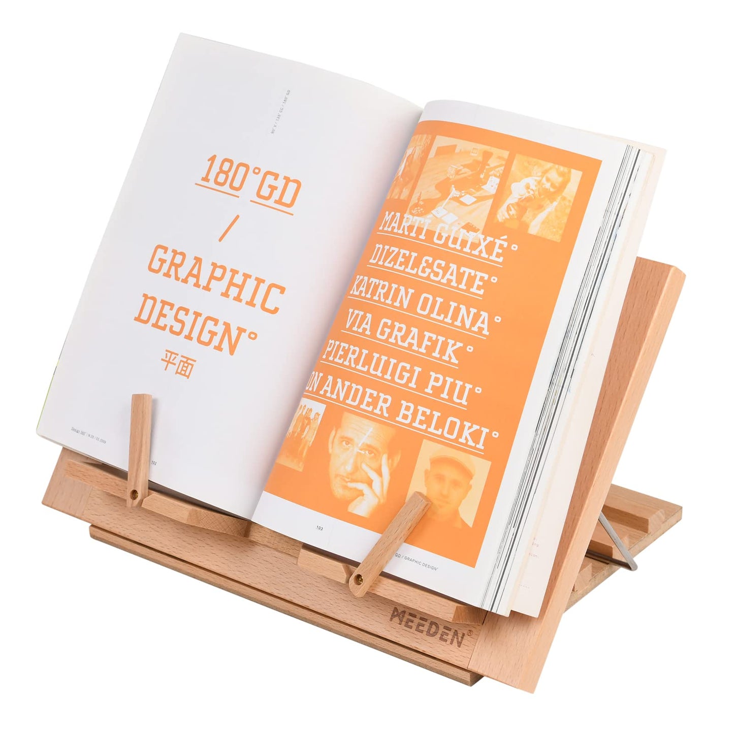 MEEDEN Book Stand with Page Holder Clips: 13.39" x 9.25" Cookbook Holders