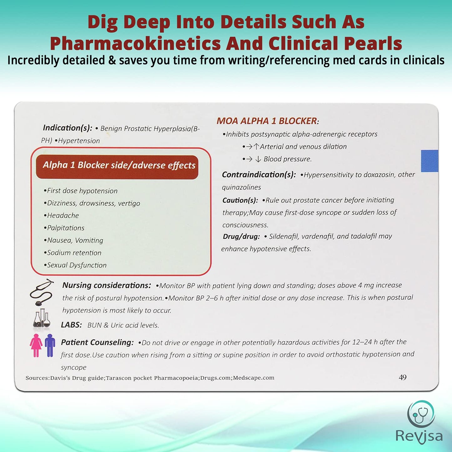 Revisa Top 300 Drugs Pharmacology Flash Cards - Complete Nursing Pharmacology Study Guide