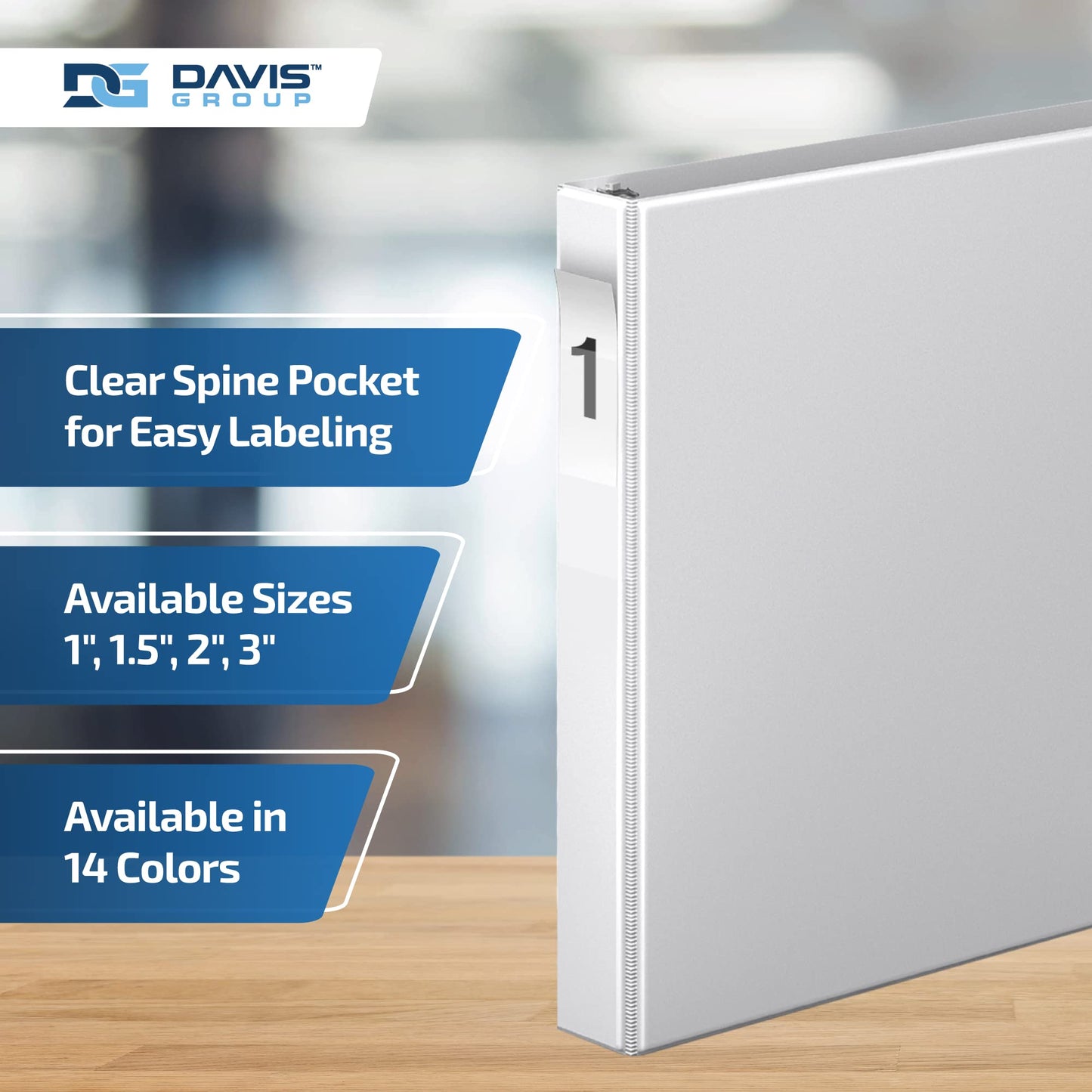 Premium Economy 6-Pack 3-Ring Binders for School or Office, D-Ring Binders, 1 Inch, White