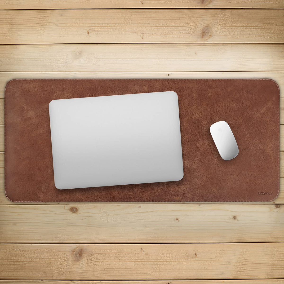 Londo Top Grain Leather Extended Mouse Pad – Large Desk Mat for Office & Gaming, Smooth Writing
