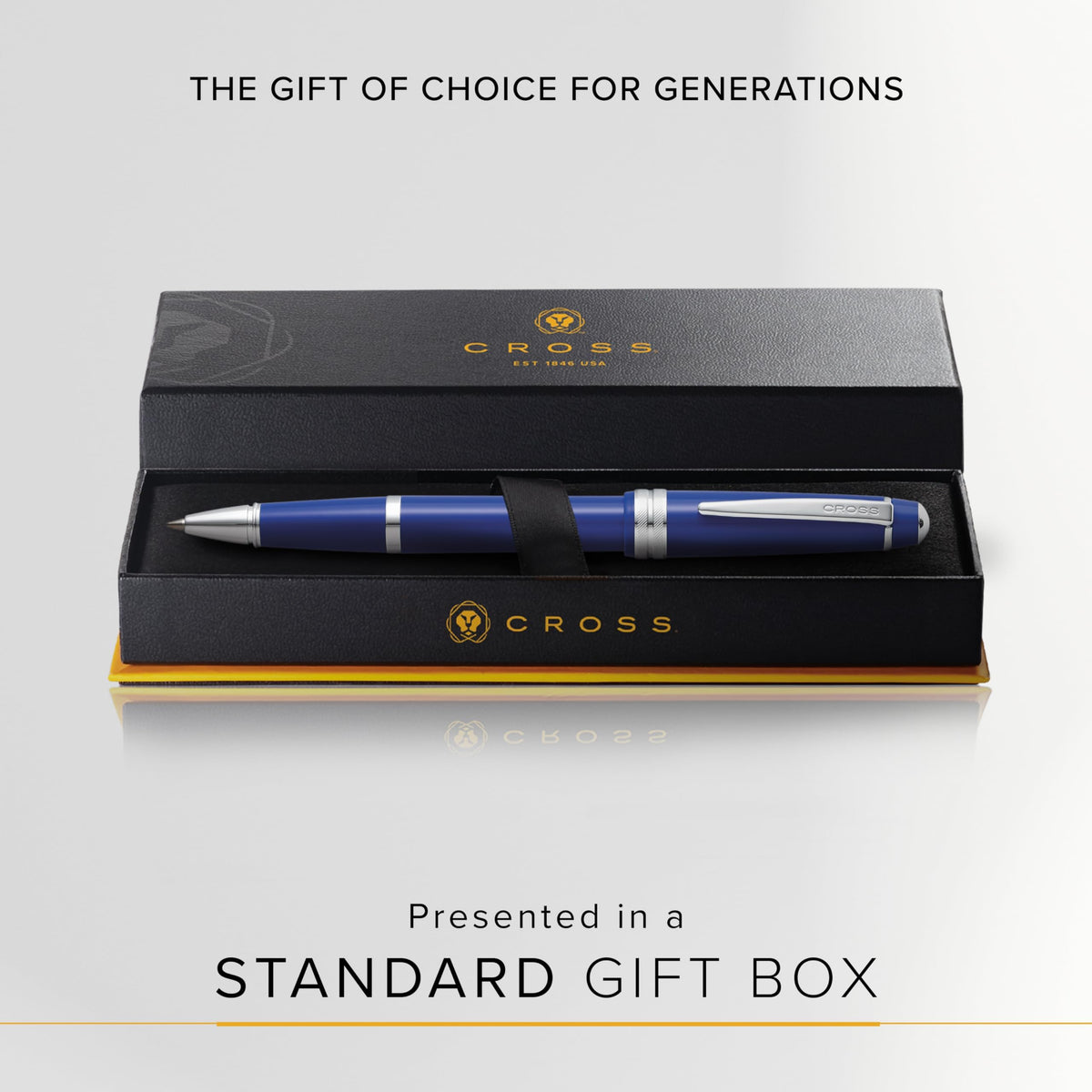 Cross Bailey Light Rollerball Pen, Polished Blue, Medium Point, Black Ink