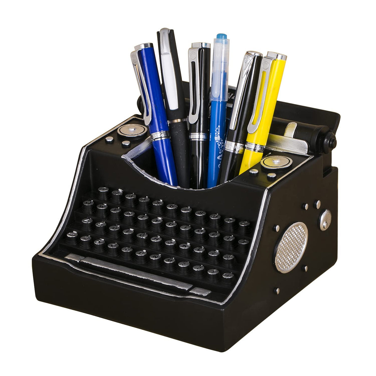 Amoysanli Retro Typewriter Pen Holder Desk Organizers for Writer's Black