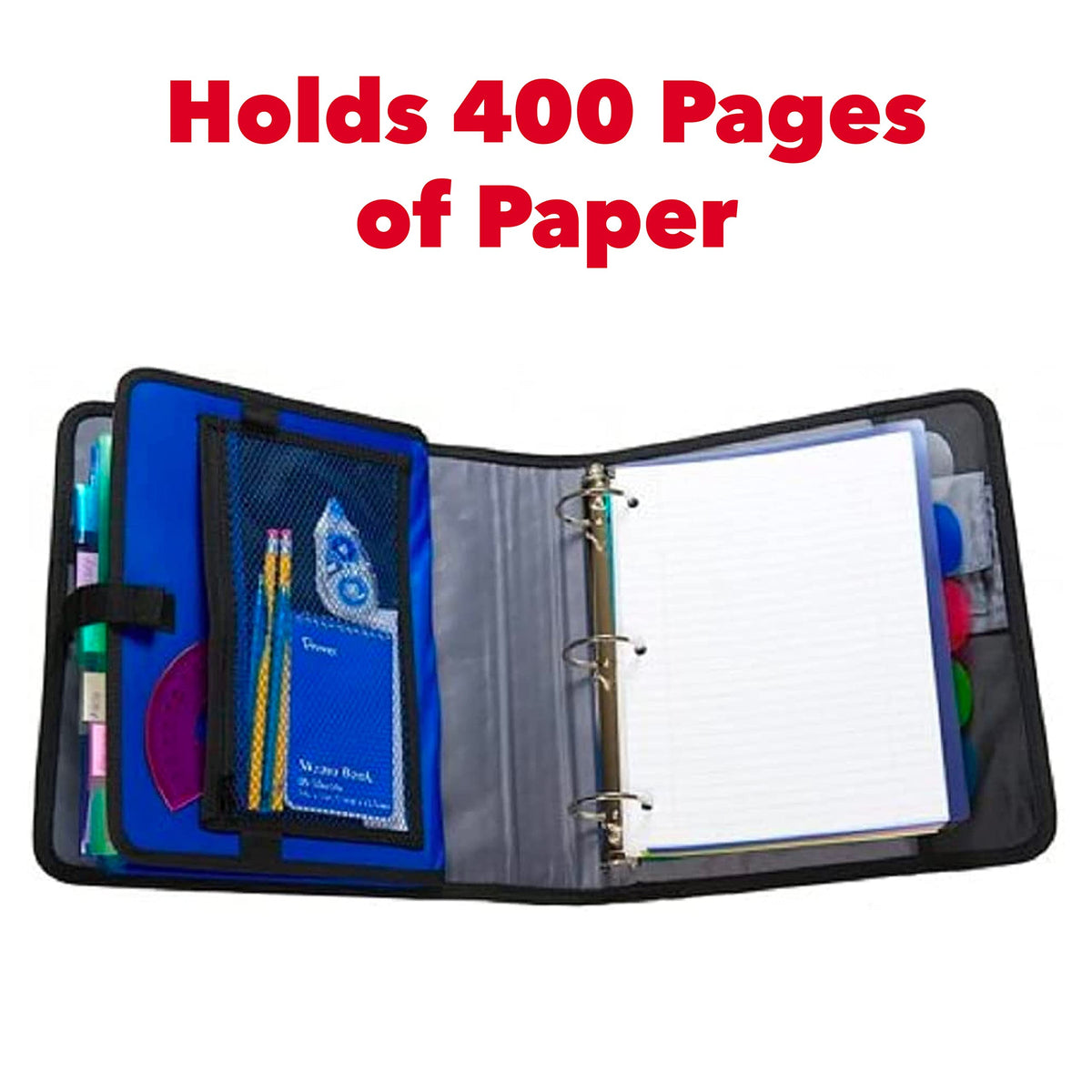 Case-it The Open Tab Secure Seal Binder - 2 Inch O-Rings - 5 Color Tab Expanding File Folder