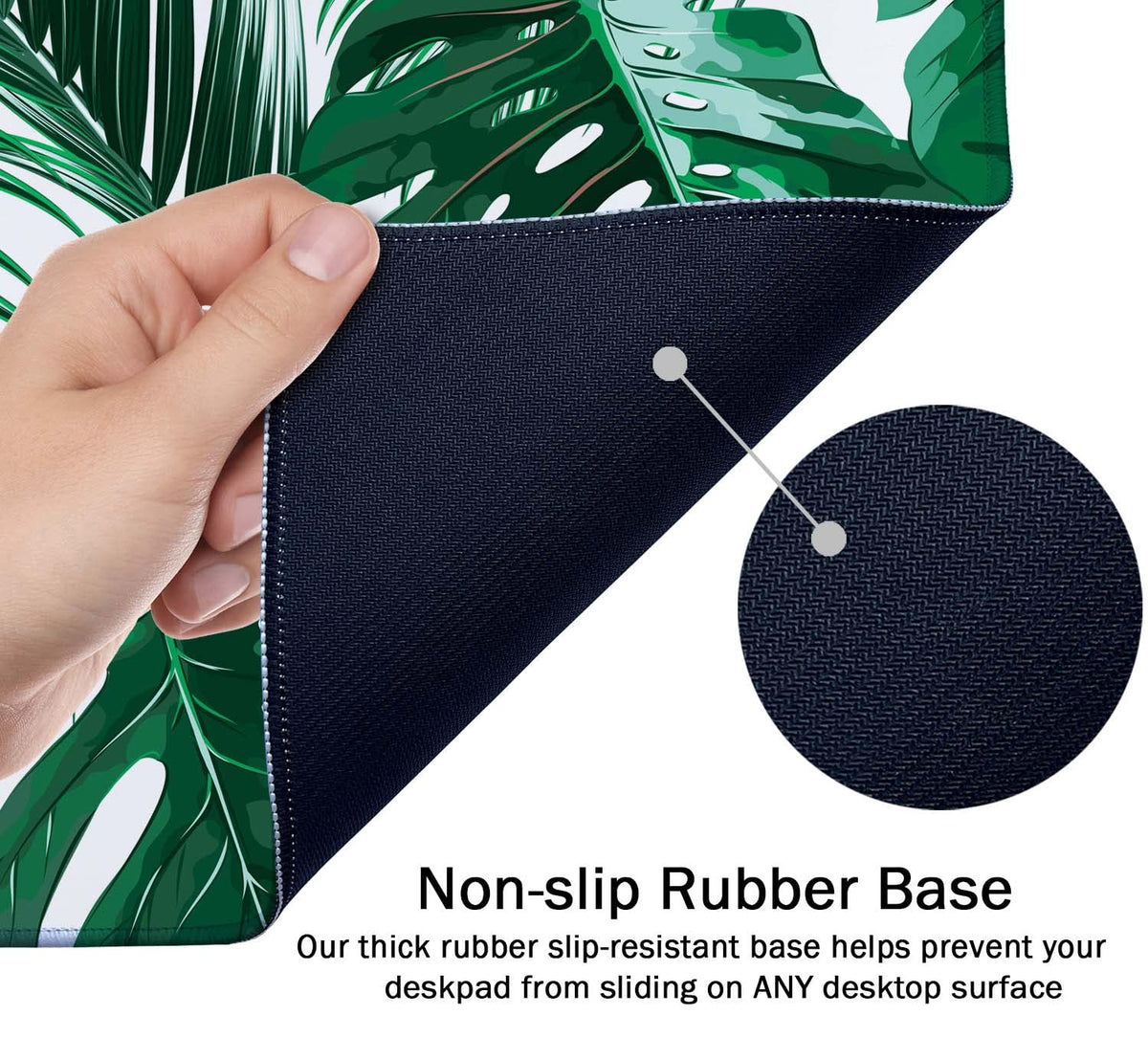 SSOIU Extended Gaming Mouse Pad (35.5x15.7 in), Large Stable Rubber Base Mousepad with Stitched
