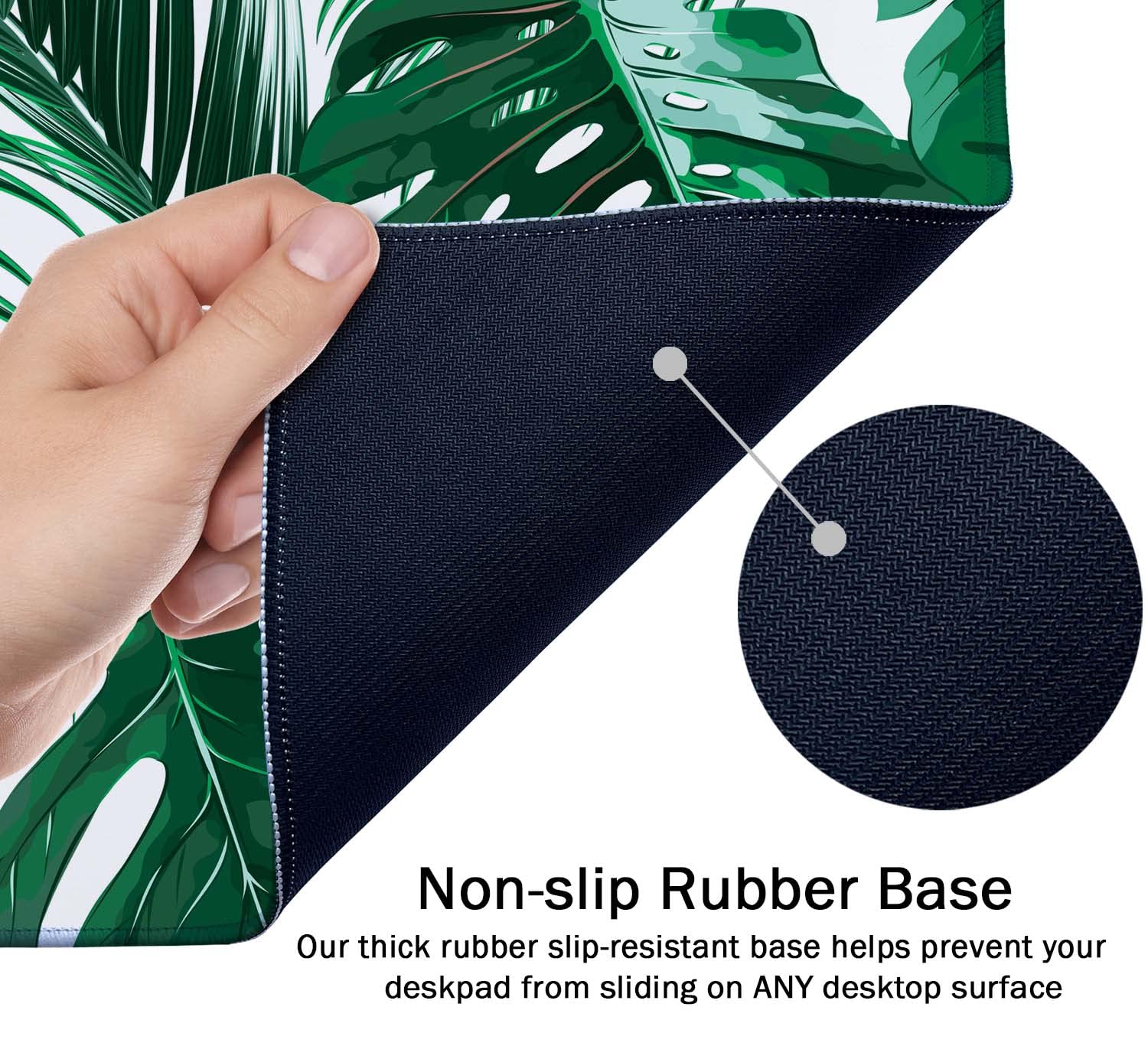 SSOIU Extended Gaming Mouse Pad (35.5x15.7 in), Large Stable Rubber Base Mousepad with Stitched