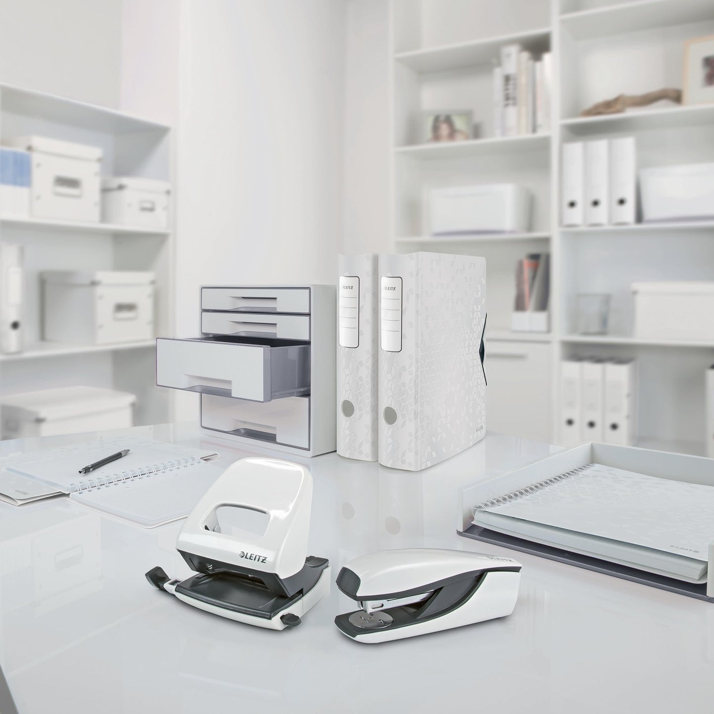 Leitz A4 Letter Tray, White/Grey, WOW Range, 53611001