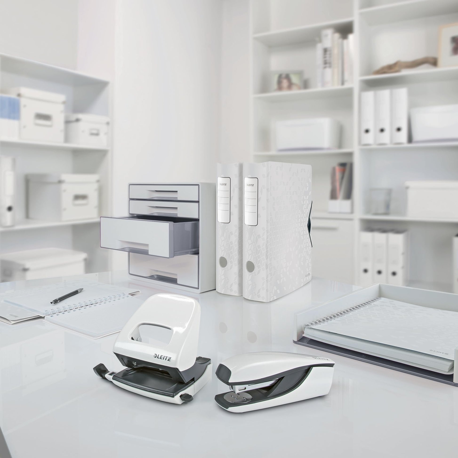 Leitz A4 Letter Tray, White/Grey, WOW Range, 53611001