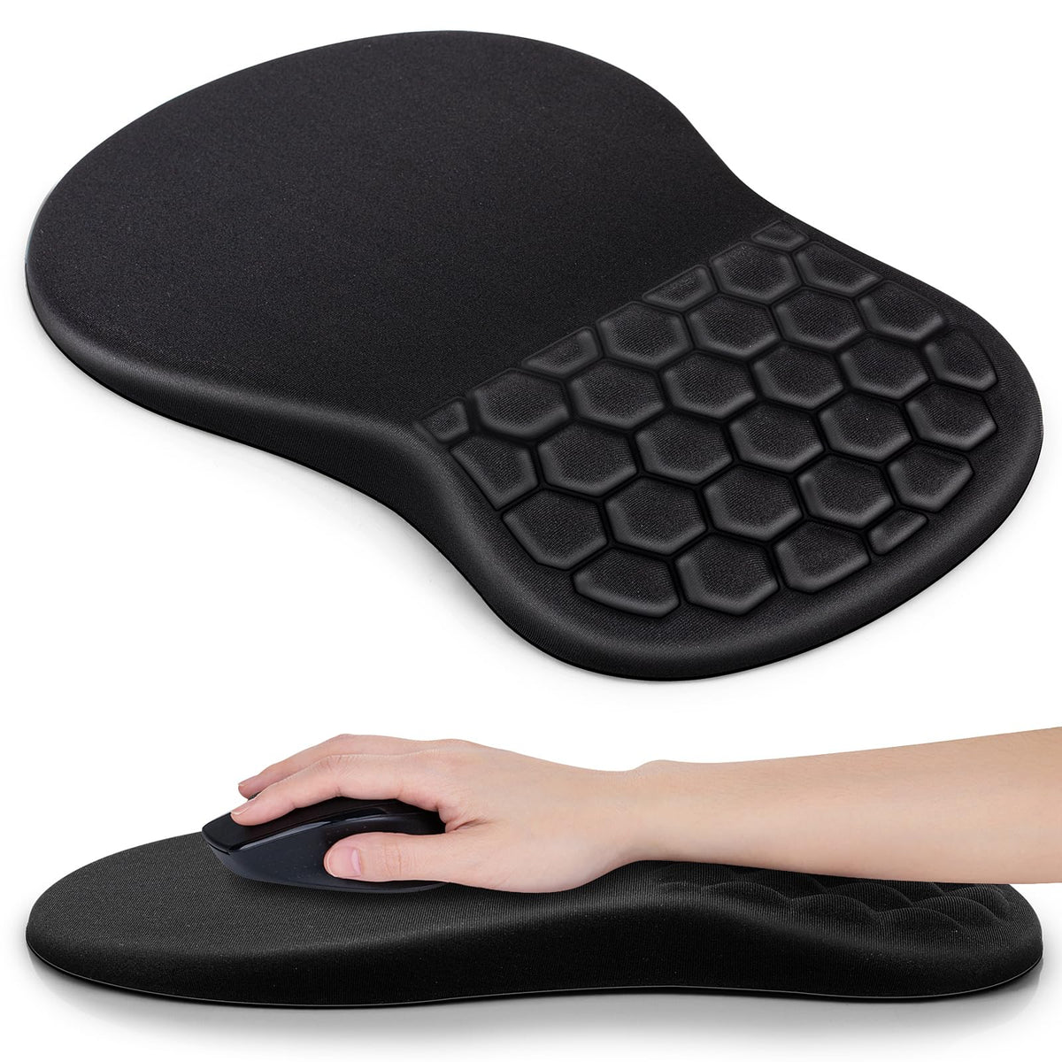 Canjoy Mouse Pad with Wrist Rest, Ergonomic Wrist Support with Massage