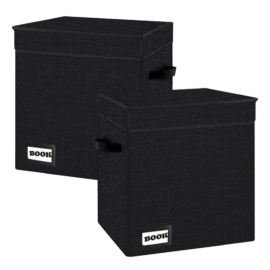 YNSZAS 2 Pack Comic Book Storage Short Box, 11.8" X 9.8" X 7.8", Holds 100-120 Collection Book
